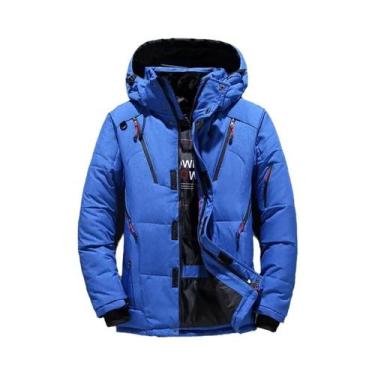 Imagem de Jaqueta Masculina De Inverno Em Pluma De Pato Branca, Quente, Com Capu