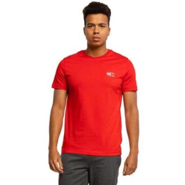 Imagem de Camiseta Tommy Jeans Masculina Chest Logo Tee Vermelha-Masculino