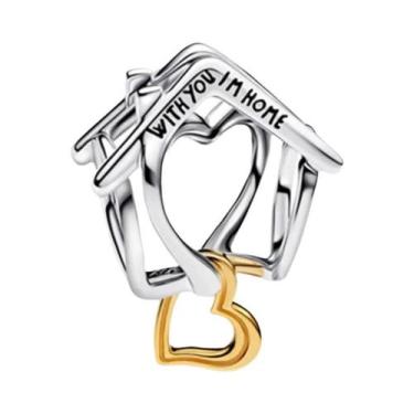 Imagem de Pingente De Família DIY Escrito À Mão Para Pulseira De Prata Europeia,