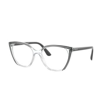 Imagem de Armação para Óculos Vogue Eyewear 0VO5450L W745 Tam 55 / Preto/Transparente