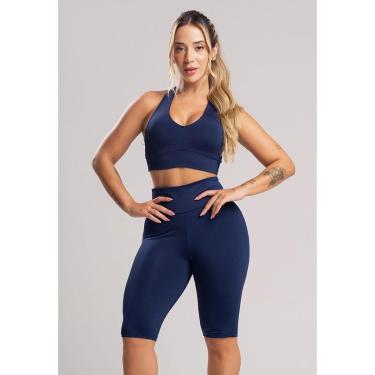Imagem de Bermuda Suplex Cintura Alta Fitness Feminino Mvb Modas-Feminino