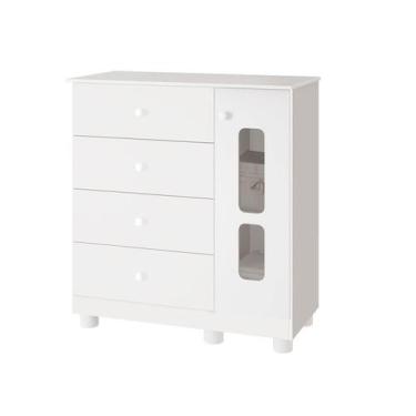 Imagem de Cômoda 4 Gavetas Katatau Branco Brilho - Reller