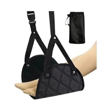 Imagem de Apoio De Pés Ajustável Para Avião, Leve E Portátil, Rede De Dacron Par