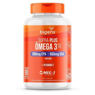 Imagem de Bigens Supra Plus Ômega 3 Tg Epa 900Mg Dha 660Mg Vit E 90 Caps-Unissex