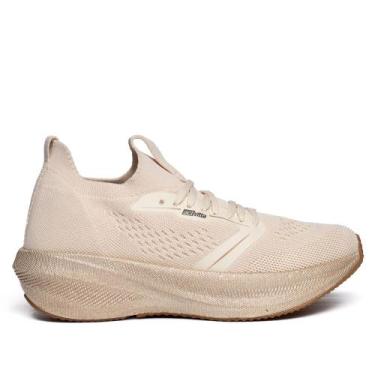 Imagem de Tênis Feminino Actvitta Knit Conforto Off White/Caramelo, Off white, 3