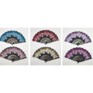 Imagem de Leque Japonês Tradicional Dobrável Artesanal - Oriental - Genérico, 3