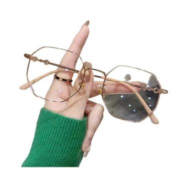 Imagem de Armações De Óculos Femininos De Metal Com Bloqueio De Luz Azul E Dobra