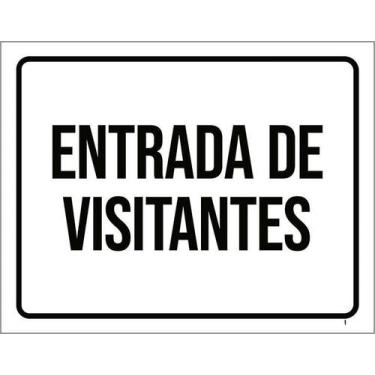 Imagem de Kit 10 Placa Acm Entrada Visitantes Setor 18X23 - Sinalizo