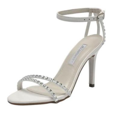 Imagem de Sandália Feminina Salto Alto Tira Brilho Conforto Via Marte-Feminino