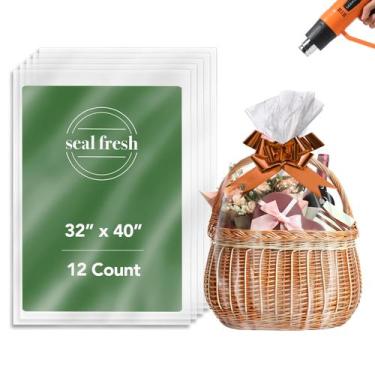 Imagem de Sacos de presente Shrink Wrap Seal Fresh 32x40cm (pacote com 12) PVC t