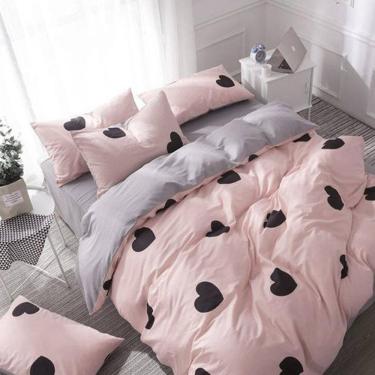 Imagem de Jogo De Cama Love Rosé Casal Super King 6 Pç Edredom 300X300