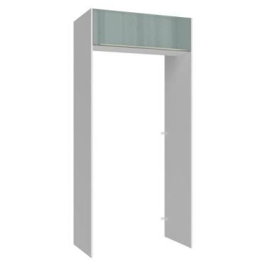Imagem de Porta-geladeira 103 Cm 1 Porta Basculante Branco/cinza Lux Madesa Bran