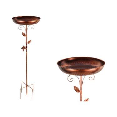 Imagem de Comedouro Para Pássaros Em Ferro, Tigela De Pé Para Decoração De Jardi