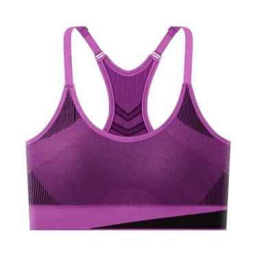 Imagem de Sutiã Esportivo Feminino Respirável Com Almofadas, À Prova De Choque, 