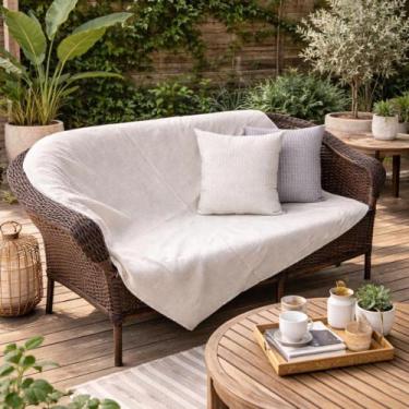 Imagem de Kit 3 Mantas De Sofá Poltrona Piquet 1,40mx1,20m Decorativa - Raner