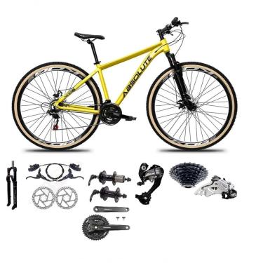 Imagem de Bicicleta Aro 29 Absolute Nero 5 Câmbios Shimano Altus 27v Freio Hidráulico Garfo Com Trava Amarelo 21