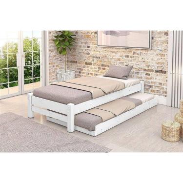 Imagem de Bicama de Solteiro Turca Madeira Maciça cor Branca