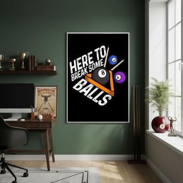 Imagem de Quadro Decorativo Sinuca-70x50cm Mold Branca