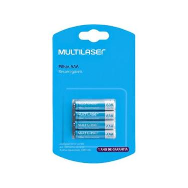 Imagem de Pilhas Recarregáveis Aaa (1000mah) - 4 Unidades - CB050 - Multilaser
