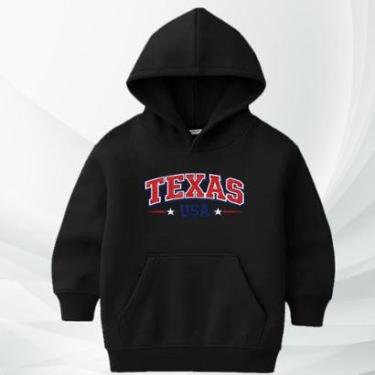 Imagem de Moletom Infantil Texas USA Moleton Com Capuz Estilo College Americano Inverno Blusão Casaco-Unissex