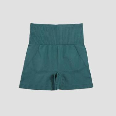 Imagem de Shorts Esportivos Femininos de Cintura Alta - Ciclismo, Corrida, Fitne