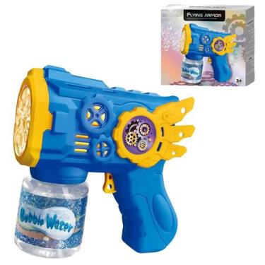 Imagem de Pistola Lança Bolhas De Sabão com luz Led Arminha Brinquedo Infantil M