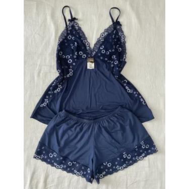 Imagem de Baby Doll Suede Bicolor 38 ao 52 Pijama Plus Size Confortável - Sem ma