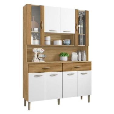 Imagem de Kit Cozinha Golden 8 Portas Freijó Supremo Ripado - Kits Paraná