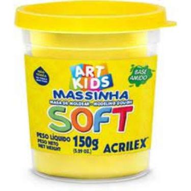 Imagem de Massa de modelar soft 150g amarelo limao    acrilex   73150102