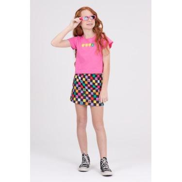 Imagem de Conjunto Infantil Cropped Manga Evasê Love Pink - Vida Costeira Oficia