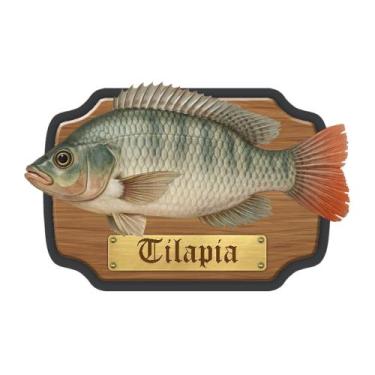 Imagem de Placa Quadro Decoração MDF 3D Peixes do Brasil - Tilápia - KF IMPORTS