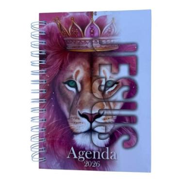 Imagem de Agenda 2026 Leão Jesus pink - CENTRAL