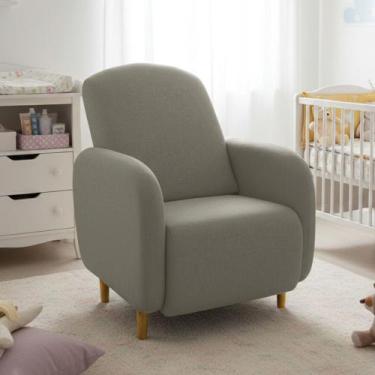 Imagem de Poltrona Amamentação Madeira Jhessy Linho D03 - D Rossi - DRossi, Graf