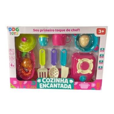 Imagem de Kit Cozinha Infantil Brinquedo Com Acessórios e Utensílios - DDG Toys