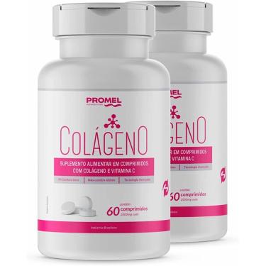 Imagem de Kit Com 2 Colágeno Hidrolisado Com Vitamina C Promel 60 Comp De 1000mg-Unissex