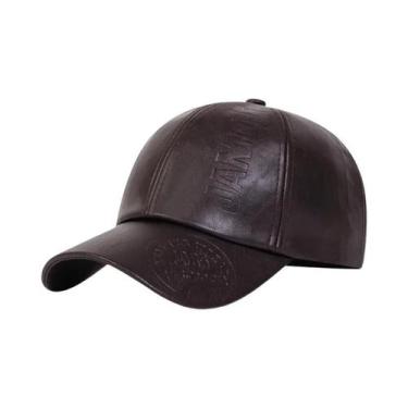 Imagem de Boné De Beisebol Masculino De Couro Vintage, Hip Hop, Esportes, Exérci