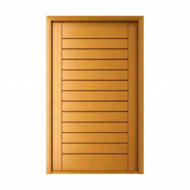 Imagem de Porta Pivotante em Madeira Maciça Angelim Pedra 217x107cm Aduela 14cm Natural