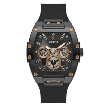 Imagem de GUESS Relógio masculino Trend Tonneau de 43 mm, Preto/Preto/Bronze/Preto, one, Phoenix