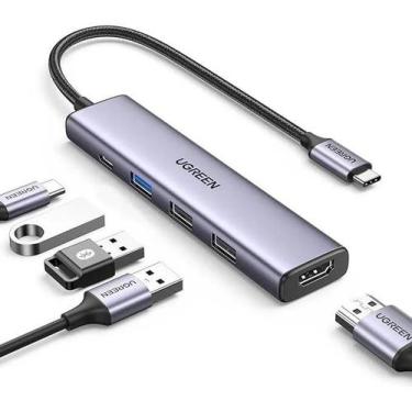 Imagem de Hub 5 Em 1 Ugreen Usb-c Para 3* Usb + Hdmi 4k + Tipo-c 100w