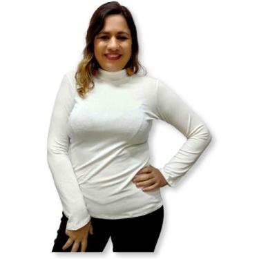 Imagem de Blusa Cacharrel Com Gola Feminina Manga Longa Viscolycra - Sarat Moda 