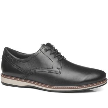 Imagem de Sapato pegada casual em couro ref 125151 masculino, Preto, 40