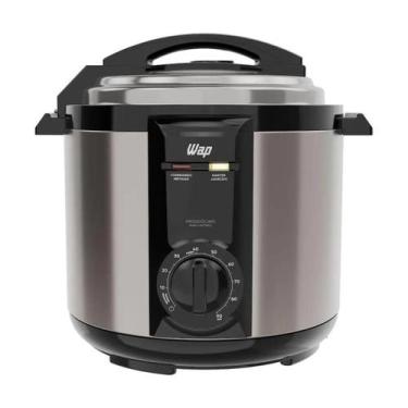 Imagem de Panela de pressao eletrica 900w antiaderente 5l 127v wap em inox, 110V