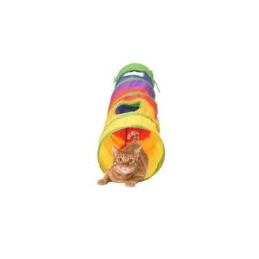 Imagem de Brinquedo Interativo Gatos Pets Túnel Labirinto Bola Pendura - Topmixs