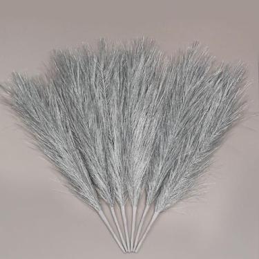 Imagem de Capim artificial dos pampas ZIFTY Silver 6 hastes de 43 cm para decora