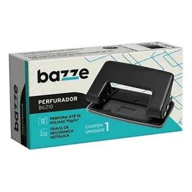 Imagem de Perfurador de Papel Bazze B6210 Preto - Capacidade 10 Folhas