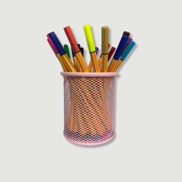 Imagem de Organizador de mesa porta caneta e lápis aramado cor pastel Yins - YIN