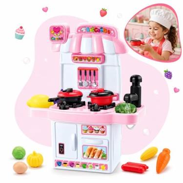 Imagem de Mini Fogãozinho Cozinha Infantil Brinquedo Com Acessórios Com Panelinh