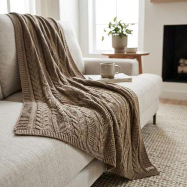 Imagem de Manta Sofa Trico Decorativa 150x90cm Usufruto Tricot c3, ARAMIS