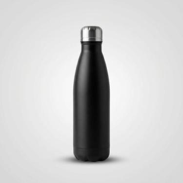Imagem de Garrafa Squeeze Térmica 500Ml Abertura Larga Vedação Hermética Preto B