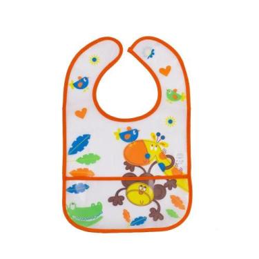 Imagem de Babador impermeável Com Bolso Animais Comtac Kids 4388